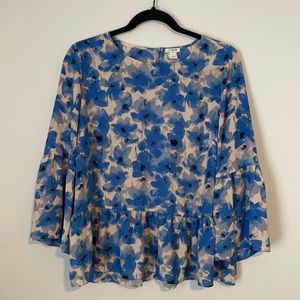 Peplum Patterned Blouse